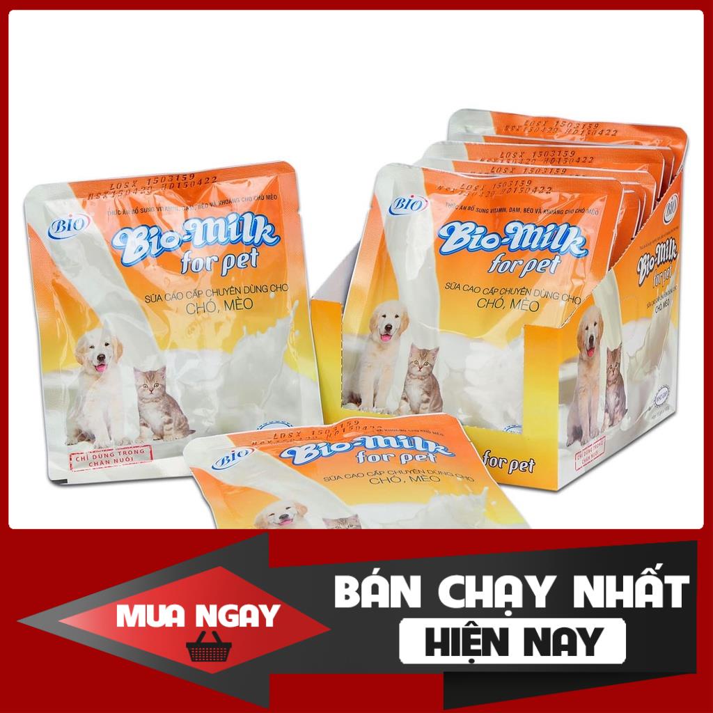 Sữa cao cấp chuyên dùng cho chó mèo Bio Milk gói 100gr