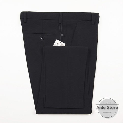 Quần âu nam đen dáng ôm co giãn nhẹ, quần tây nam baggy vải chính phẩm kiểu dáng Hàn Quốc QR01 | BigBuy360 - bigbuy360.vn