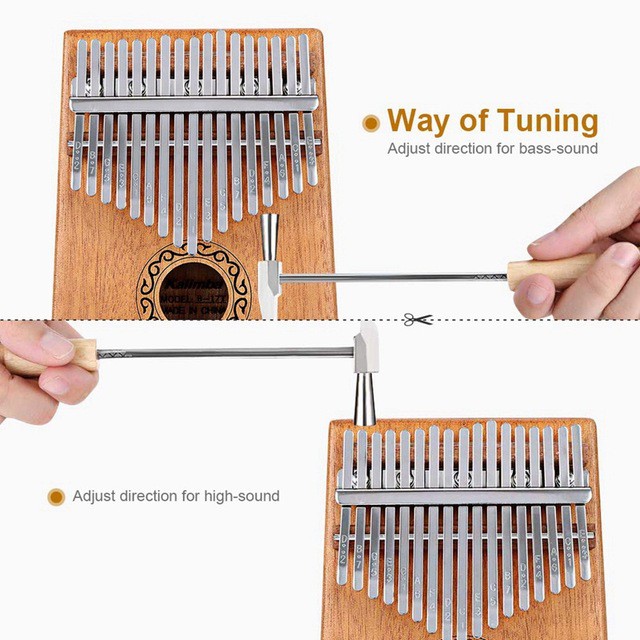 Đàn Kalimba 17 Phím KA19 Gỗ Nguyên Tấm Âm Thanh Không Tịt Nốt