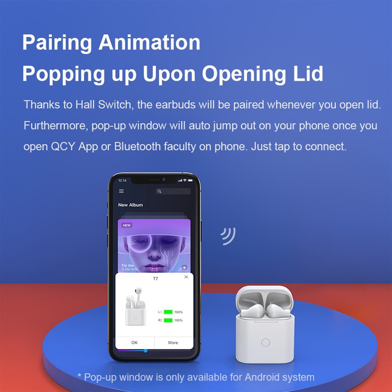 [MUMU] Tai nghe nhét tai QCY T7 kết nối bluetooth 5.0 cho âm thanh sống động chất lượng cao