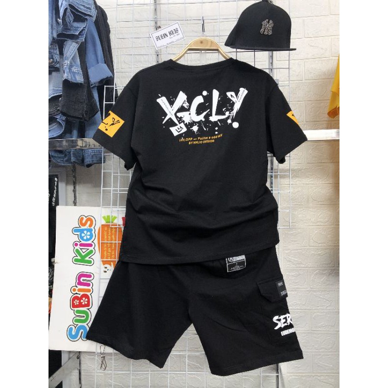 Bộ hiphop XCLY đen SBB097 SUBIN KIDS