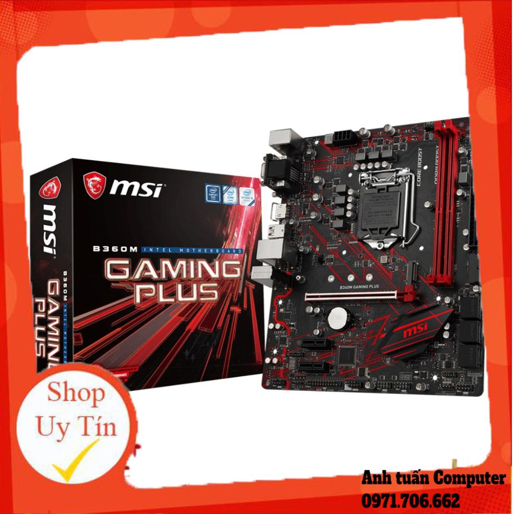 Bo Mạch Chủ MSI B360M GAMING PLUS → Số 1 cho Game thủ! - New BH 36 Tháng - Chính hãng Mai Hoàng