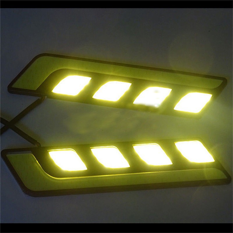 Đèn LED chạy ban ngày phá sương 12V COB chống thấm nước dành cho xe hơi