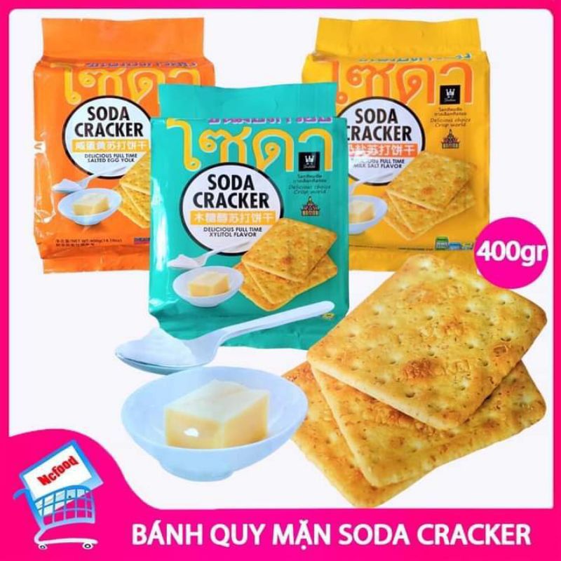 Bánh quy mặn Soda Cracker ăn kiêng Thái Lan 400g
