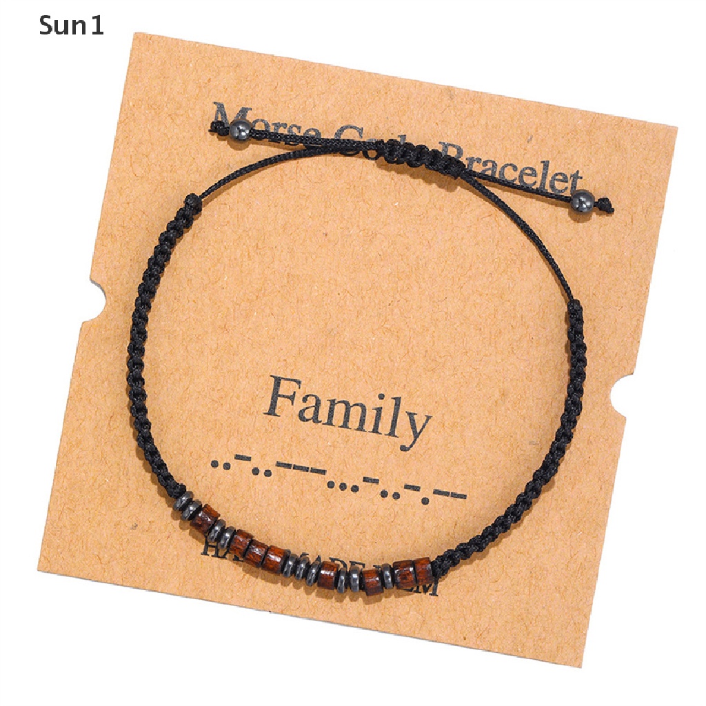 Sun1&gt; NEW Morse Code Bracelet Adjustable Bracelets On Hand Jewelry for Women Bracelet