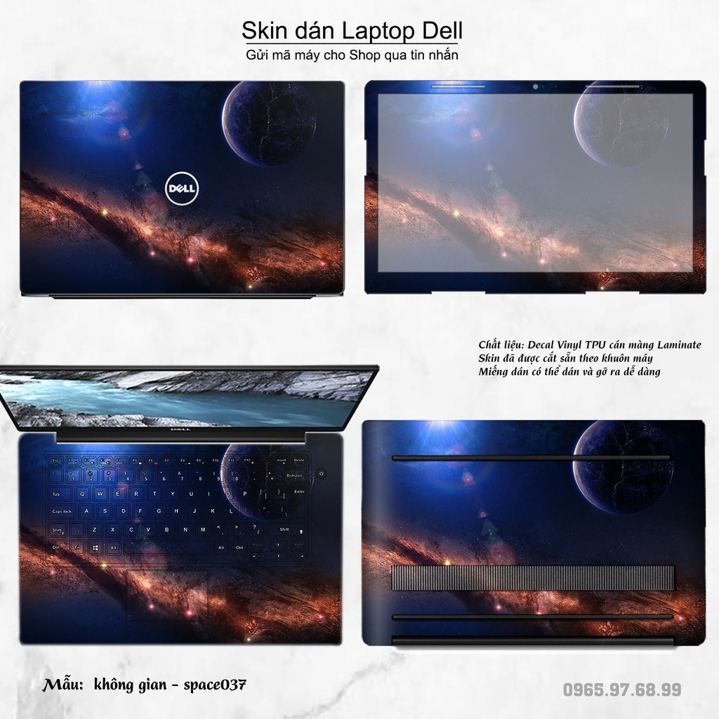 Skin dán Laptop Dell in hình không gian nhiều mẫu 7 (inbox mã máy cho Shop)