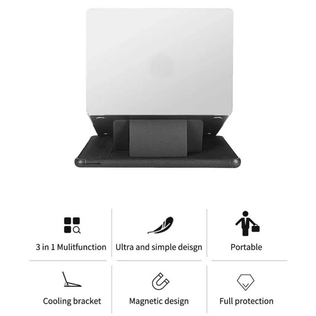 Túi chống sốc cho Macbook Air , Pro M1 . M2 , Laptop , Surfacebook , UltraBook , Kèm giá đỡ. WIWU Defender Stand