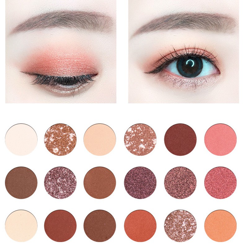 Bảng phấn mắt 18 màu lì và lấp lánh thương hiệu QIAOYAN | BigBuy360 - bigbuy360.vn