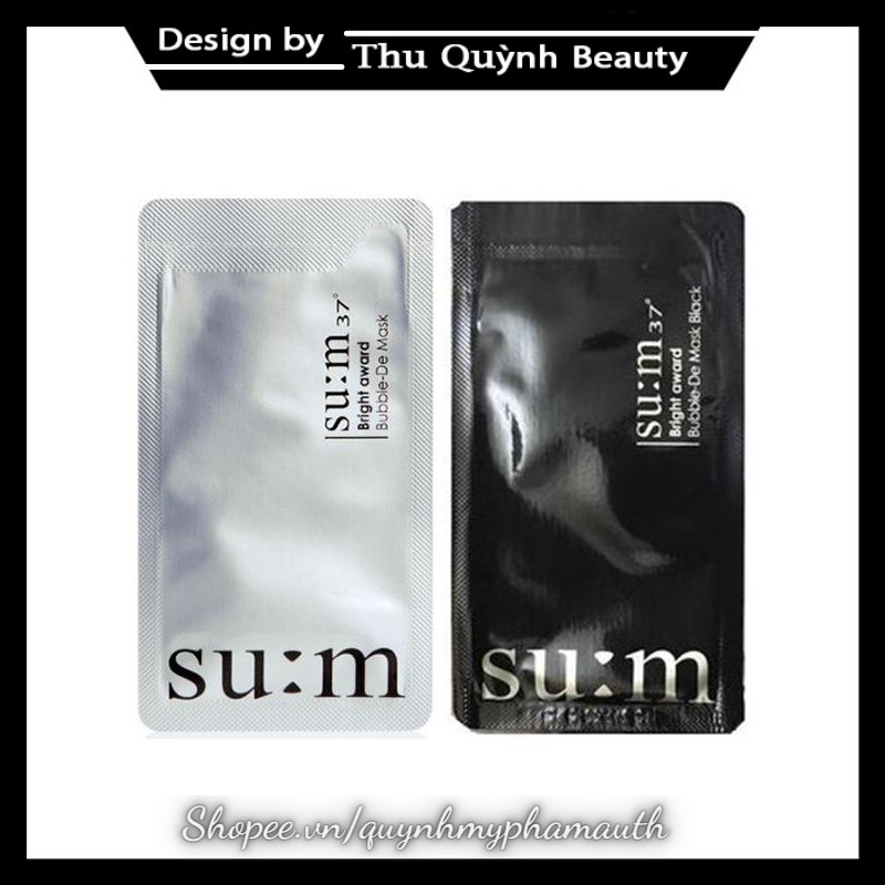 Miếng Mặt nạ thải độc da sủi bọt Sum 37 Đen / Trắng