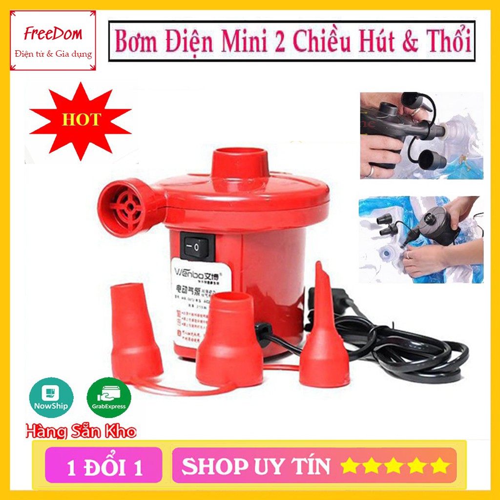 Bơm Điện Cầm Tay 2 Chiều 220V, Hút Chân Không, Bơm Ghế Hơi, Đệm, Phao Bơi - Cao Cấp