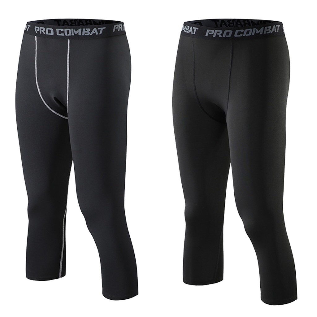 QUẦN GIỮ NHIỆT COMBAT PRO LEGGING TẬP GYM NAM DÁNG DÀI MÀU ĐEN