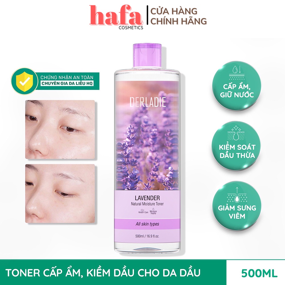 Nước hoa hồng Derladie Lavender Natural Moisture Toner 500ml