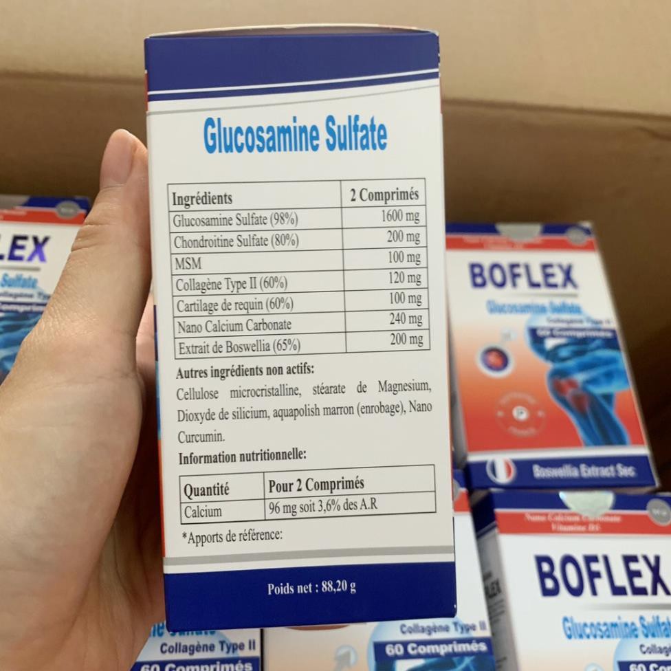 Bổ Khớp Boflex Giúp Cải Thiện Độ Đàn Hồi Sụn, Hấp Thụ Canxi Cho Cơ Thể nhập khẩu Mỹ Hộp 60 Viên