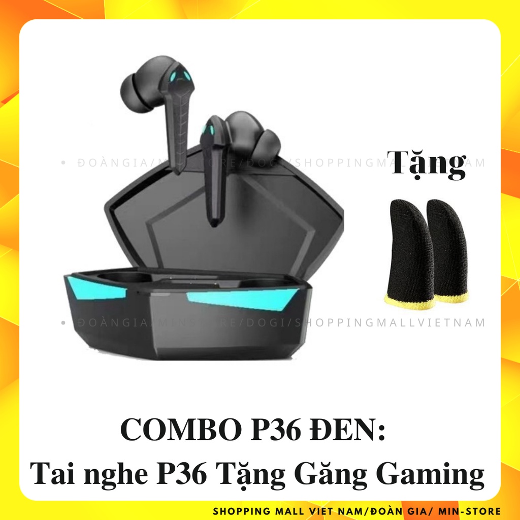 Tai nghe gaming bluetooth không dây P36 tặng kèm găng gaming - Tai nghe không dây Âm trầm đầy đủ HiFi Stereo ( Bản QT)