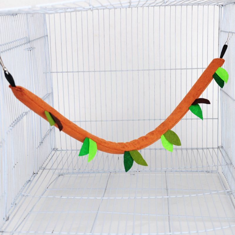 Võng Treo Hình Trụ Bằng Vải Bông Họa Tiết Lá Cây Dành Cho Thú Cưng