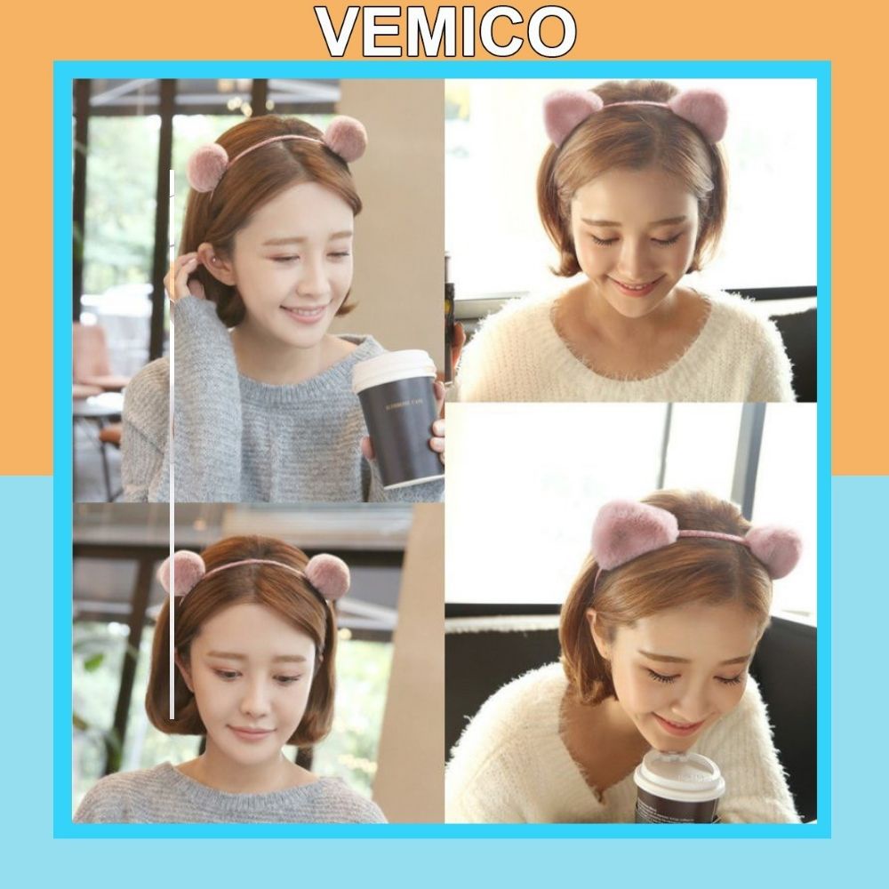 Bờm tóc tai gấu Vemico dễ thương phong cách Hàn Quốc BD26