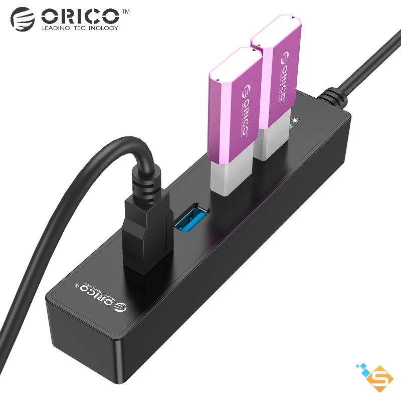 Bộ Chia USB HUB 4 cổng USB 3.0 ORICO W8PH4-U3 - Bảo Hành Chính Hãng 1 Năm