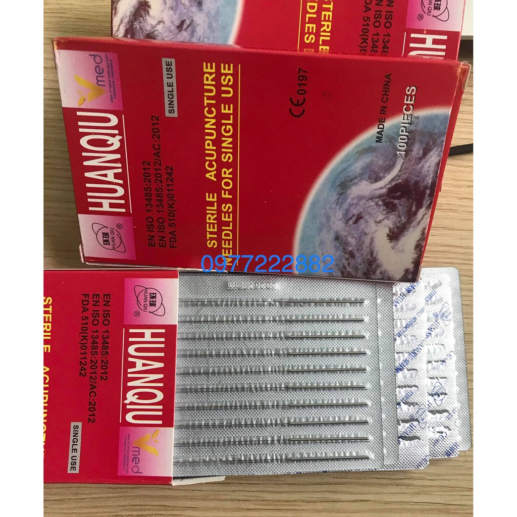 Kim Châm Cứu Hoàn Cầu - kim 0.25 (100 Cái/Hộp)