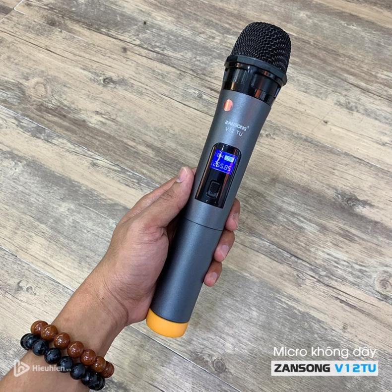 Micro Không Dây V12 Dành Cho Loa Bluetooth Karaoke - Loa Kéo Mini, Dàn Karaoke Ampli Tại Nhà