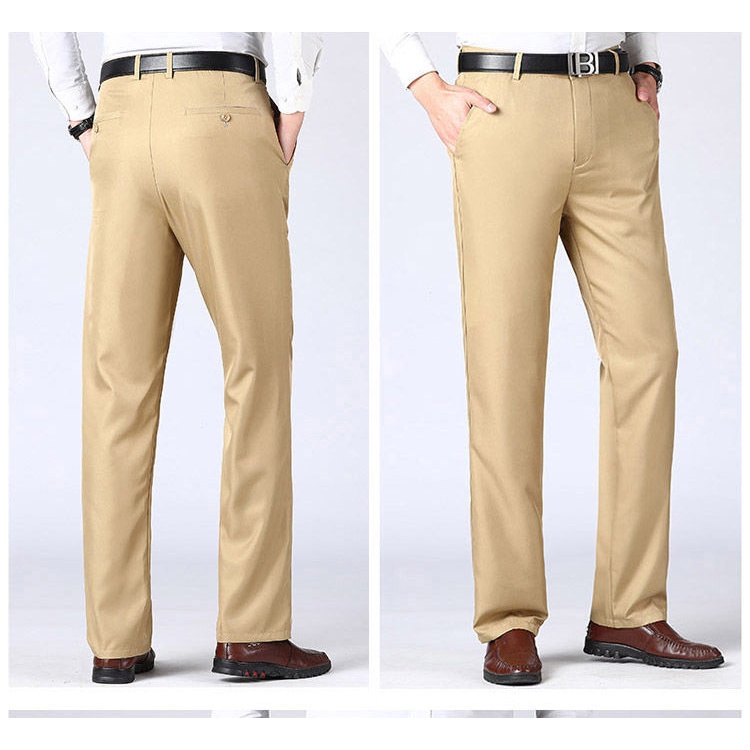 Quần tây ống đứng lưng cao thời trang cho nam trung niên 12