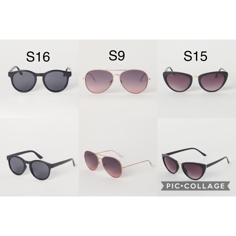 H&M Đức SALE kính chống tia UV râm mát HM chuẩn auth authentic chính hãng mắt mèo kim loại nâu hồng đen nam nữ | BigBuy360 - bigbuy360.vn