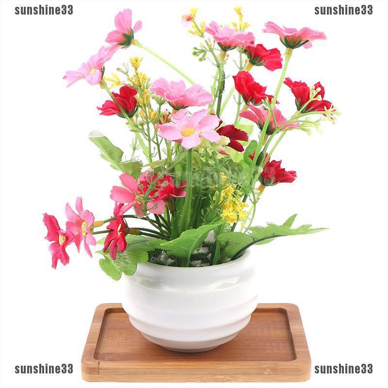 Khay Vuông / Tròn Bằng Tre Như Một Đế Hoa