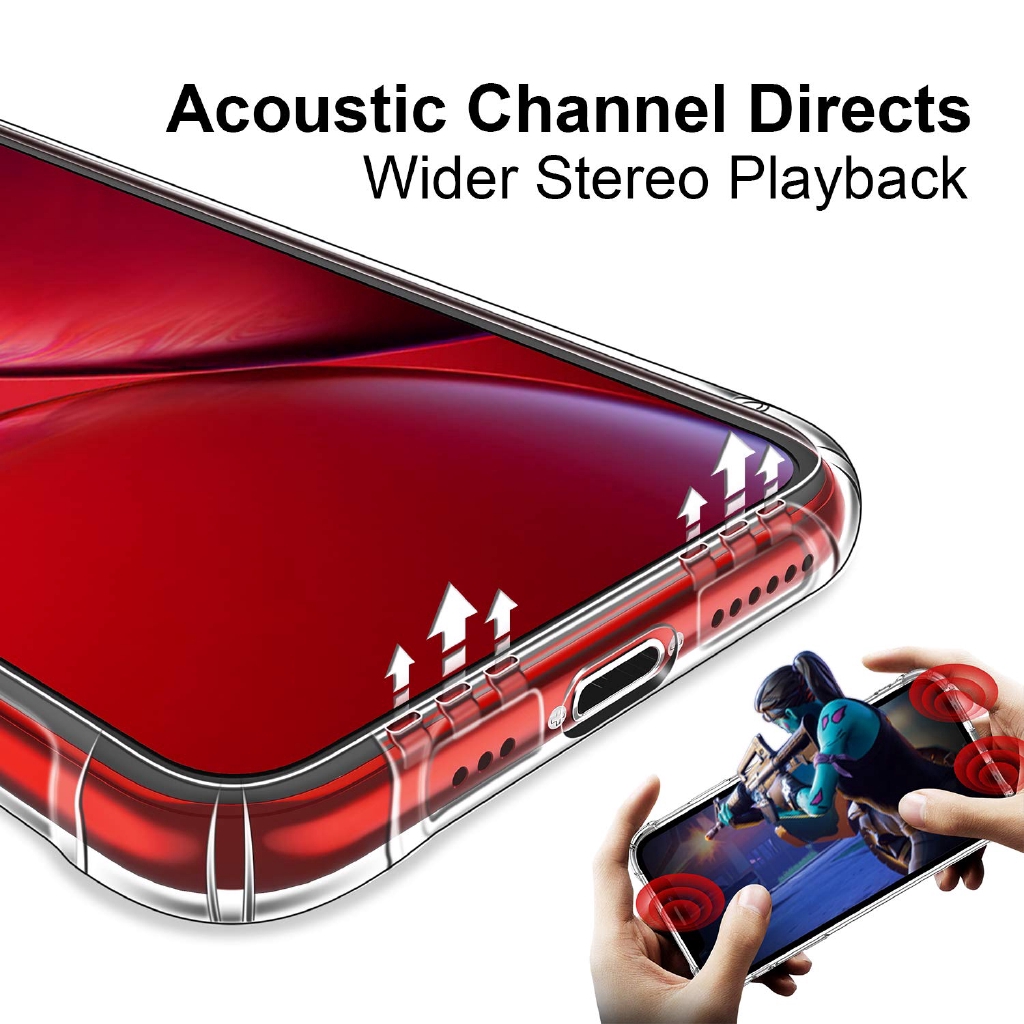 Ốp điện thoại dẻo TPU trong suốt chống sốc cho For for iphone 11 Pro Max 6 7 8 Plus X