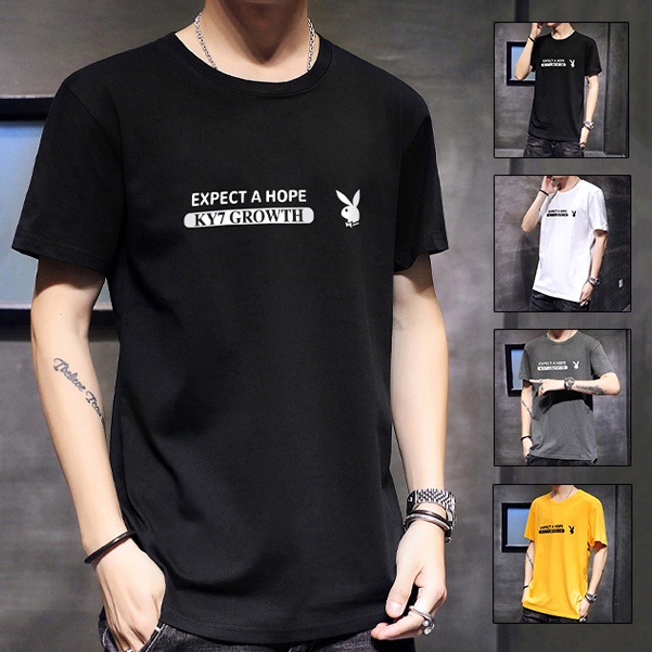 Áo Hè Thun Nam Áo Tay Ngắn Cổ Tròn Tai Thỏ Phối Quần Short Đùi Zenkocs3 MEN TOP 210