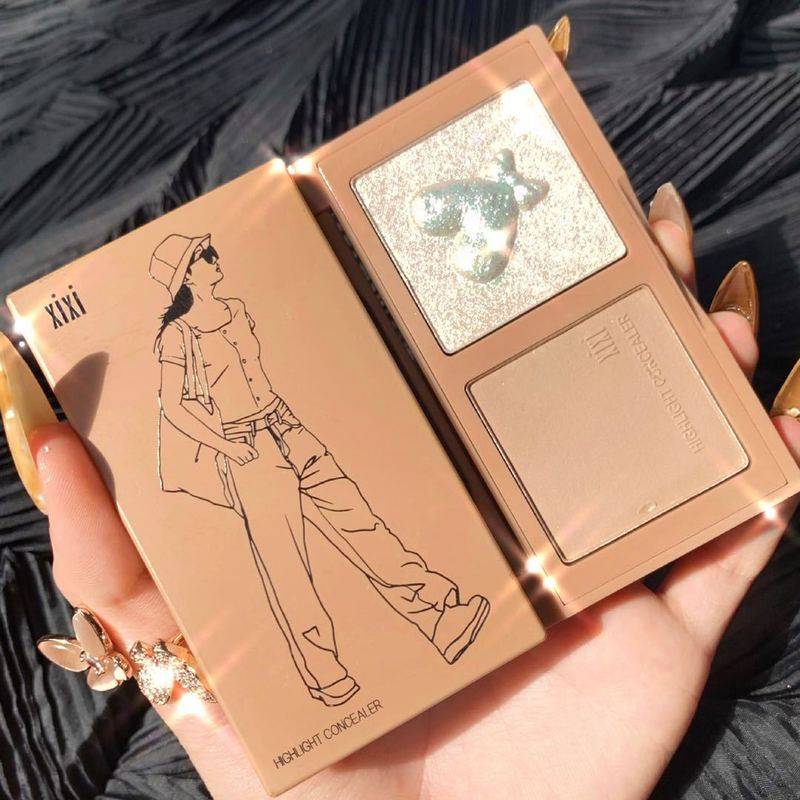 XIXI (Hàng Mới Về) Bảng Phấn Mắt / Má Hồng / Bắt Sáng Ánh Ngọc Trai Lấp Lánh Đa Năng