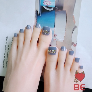 Set 24 Móng Chân Giả Đính Hạt Đá Lấp Lánh