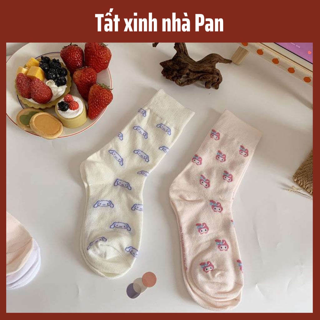 Tất Vớ Cổ Cao Hoạ Tiết Sanrio cotton