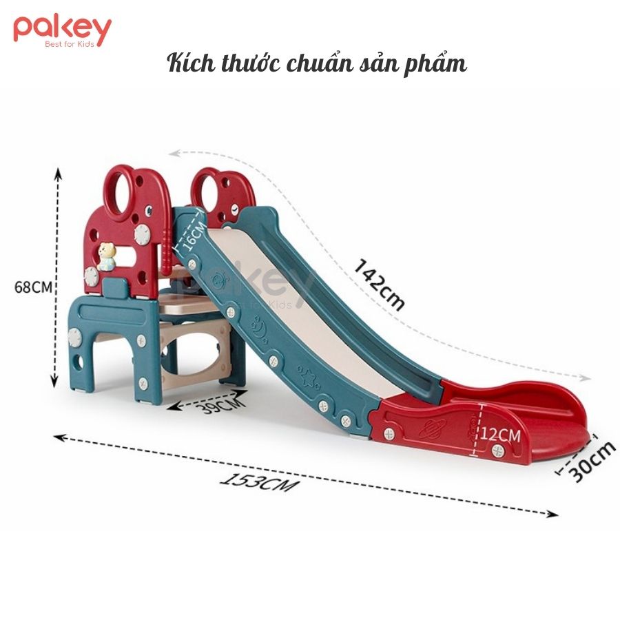 Cầu trượt cho bé Pakey, TẶNG KÈM Bộ Bóng Rổ cầu trượt hàng dày SALE CỰC RẺ nhiều mẫu mới nhất