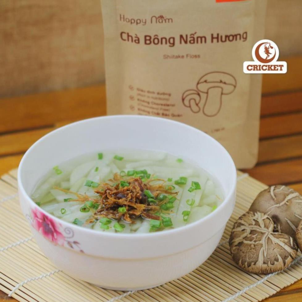 Nấm Hương Sấy Lá Chanh Và Chà Bông Nấm Hương Happy Nấm Giàu Dinh Dưỡng Cho Người Ăn Chay (40g - 50g) [Helifood]