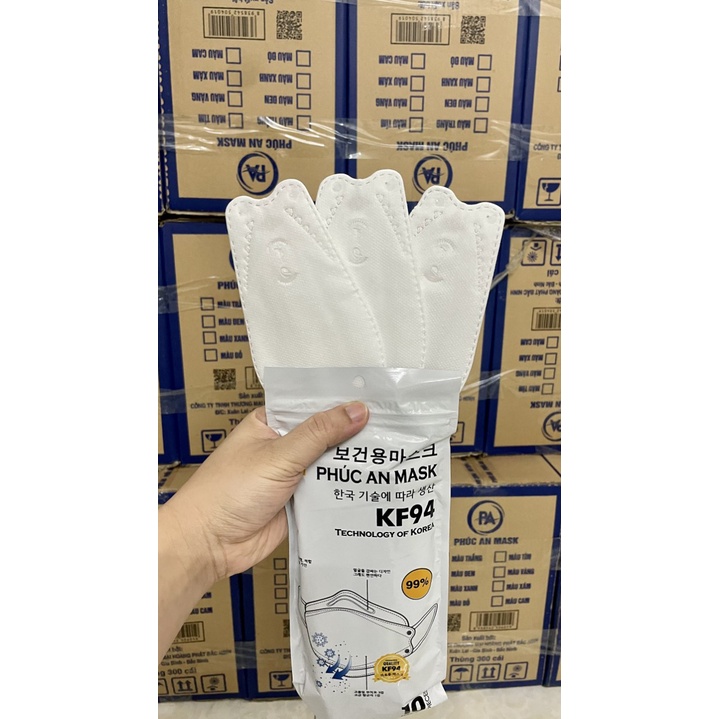 [Hàng cao cấp ] SÉT 50 Khẩu trang 4 lớp KF94 Phúc An kháng khuẩn chống bụi đạt tiêu chuẩn N95