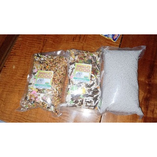 Combo đồ dùng cho hamster (cát sand 1kg+ 2 thức ăn 500g