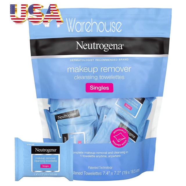 Khăn tẩy trang Neutrogena single USA