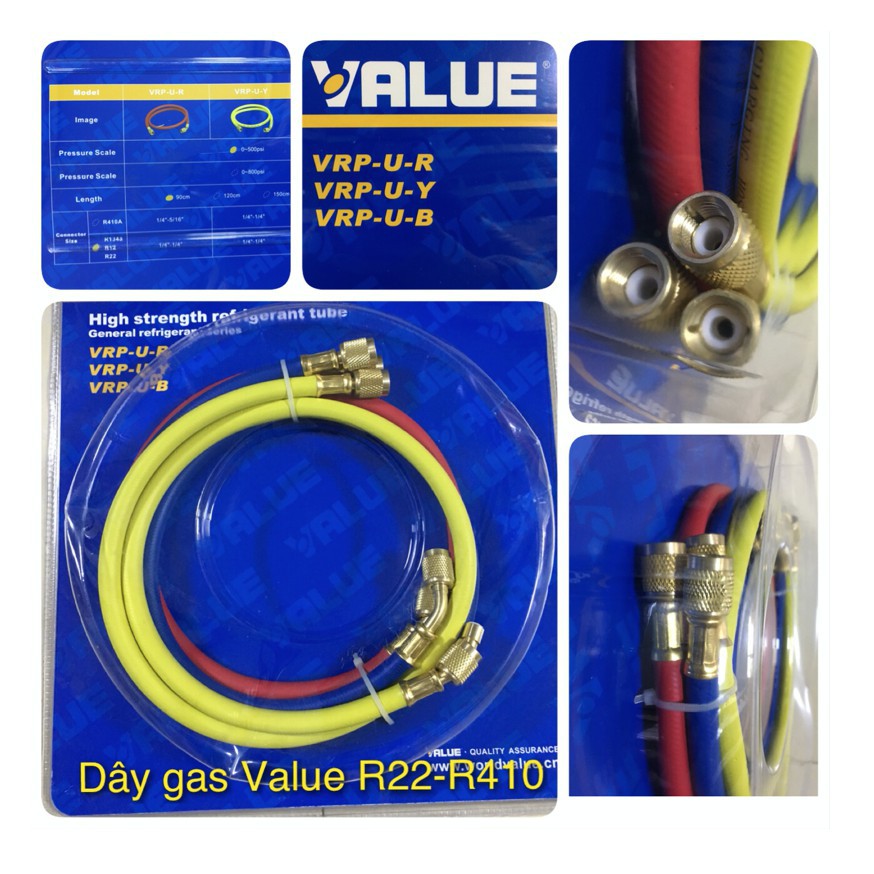 Bộ 3 sợi dây sạc nạp gas R22 máy lạnh