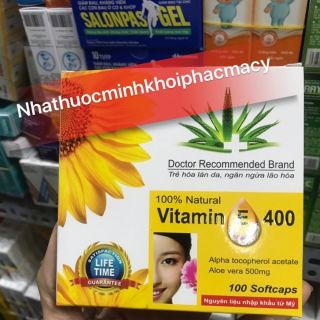 1 vỉ✅ VITAMIN E 400 – Giúp da săn chắc, mịn màng, sáng đẹp, giảm rạn da, nứt da, làm chậm lão hóa da