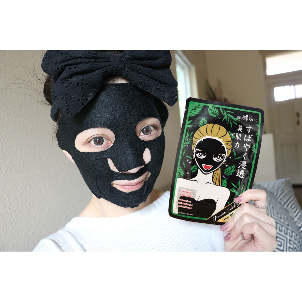 Mặt nạ tràm trà Sexy Look Anti Blemish Black Facial Mask