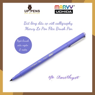 Bút lông đầu cọ viết calligraphy Marvy Le Pen Flex Brush Pen - Màu tím xanh (Amethyst)