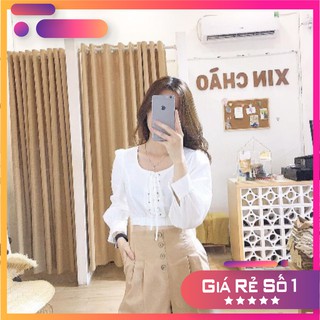 [ BAO ĐẸP ⚡BAO ĐỔI] Set áo đan dây quần short nút ⚡HÀNG SẴN ⚡CÓ HÌNH THẬT