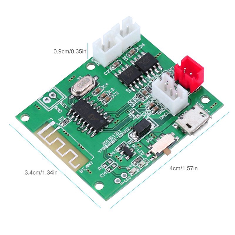 Bảng mạch khuếch đại âm thanh Bluetooth 5.0 2x5w 3.7v-5v chất lượng cao