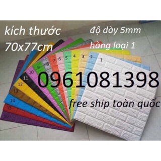 Sỉ lẻ miếng xốp dán tường 3d vân gạch 70x77cm giá rẻ hà nội