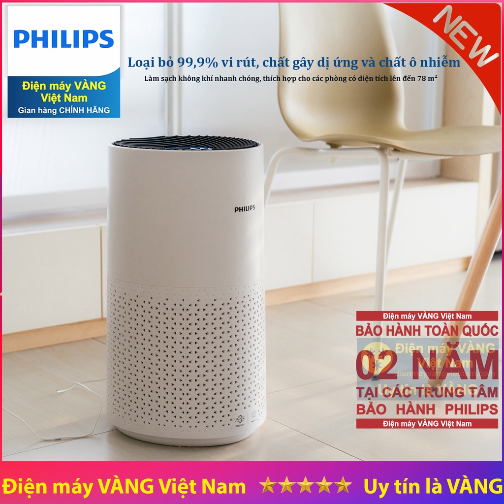 [Mã ELHA10 giảm 6% đơn 5TR] Máy lọc không khí Philips AC1715 cho diện tích 78 m2 thay thế AC1215