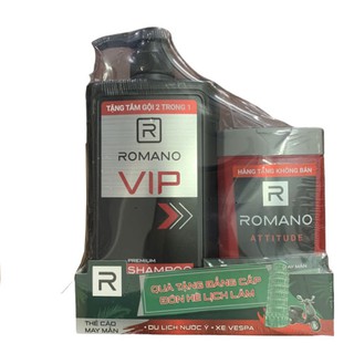 Romano - Dầu Gội Nước Hoa Cao Cấp Romano Vip 650g Tặng Kèm Tắm Gội Romano Atititude 150g - [dailisimypham]