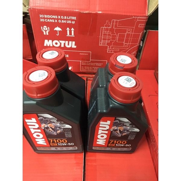 Nhớt Motul 7100 10W50 4T tổng hợp 100% cao cấp - dành cho xe số, xe côn tay