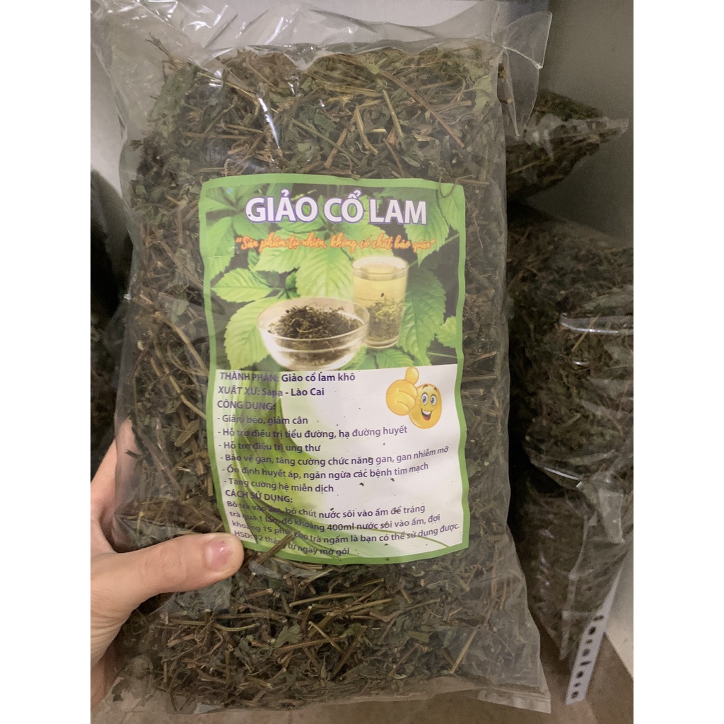 Trà giảo cổ lam, (gói 500g) giảo cổ lam 5 lá Sapa, giảo cổ lam khô, mỡ máu, mát gan, tiểu đường, chất lượng cam kết