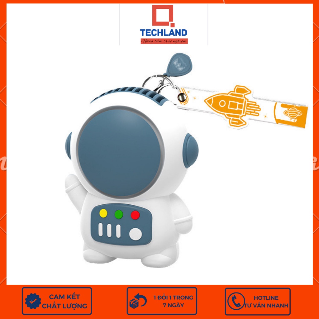 [SIÊU SALE]XANH ĐẬM - Quạt tích điện mini cầm tay phi hành gia Astronauti quạt usb, 2 chế độ gió siêu mạnh