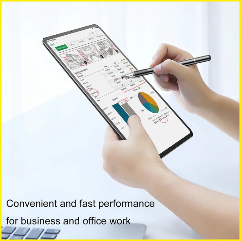 Bút cảm ứng điện dung Baseus cho iPad, tablet , điện thoại thiết kế 2 in 1 tích hợp một đầu bút bi viết