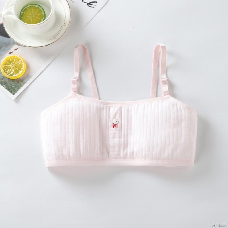 Áo Ngực Cotton Thoáng Khí Có Dây Điều Chỉnh Được Cho Bé Gái 7-14 Tuổi